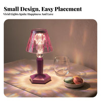 Diamond Effect Lamp Romantic Ambient Compact Crystal Table Lamp 3D Printed Diamond Effect Desk Light for Couples, Adults, Bedroom, Living Room, Office