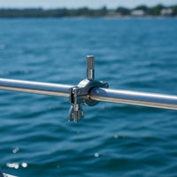 Fishing Rod Bracket with tube Clamp Stainless Steel Fishing Rod Holder with Tube Fastener Easy to Install Hardware for Anglers