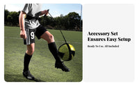 Metal Clip Solo Soccer Practice Aid Passing and Kicking Sports Gear