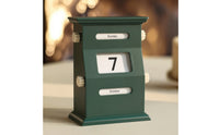 Vintage-Inspired Desktop Perpetual Calendar Mechanical Manual Calendar with Knobs Cute Simple for Study