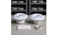 Direct-Insert Pool Inlet Nozzle Removable Cover Liner Pool Inlet Round Flange Polished Finish
