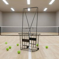 No-Bend Ball Pickup Cart Tall Stand Tennis Ball Picker Wheeled Pickleball Picker Wheels