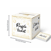 Gold Confetti Ticket Box Firework Print Raffle Ticket Box