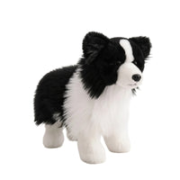 Border Collie doll Authentic-Looking Stuffed Dog Furry Toy for Kids, Young Children, Nursery