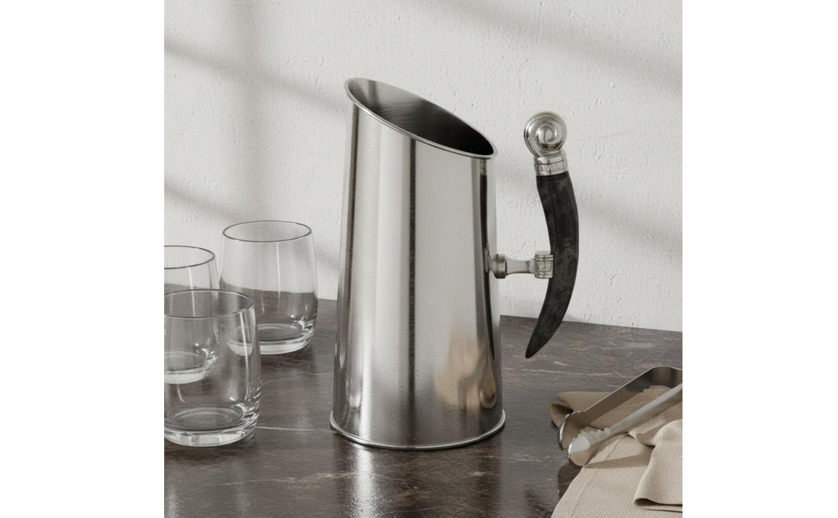 Stainless Steel Ice Bucket Keeps Drinks Cold Decorative Stainless Steel Bucket Mirror Polished Metal Bottle Chiller for Display