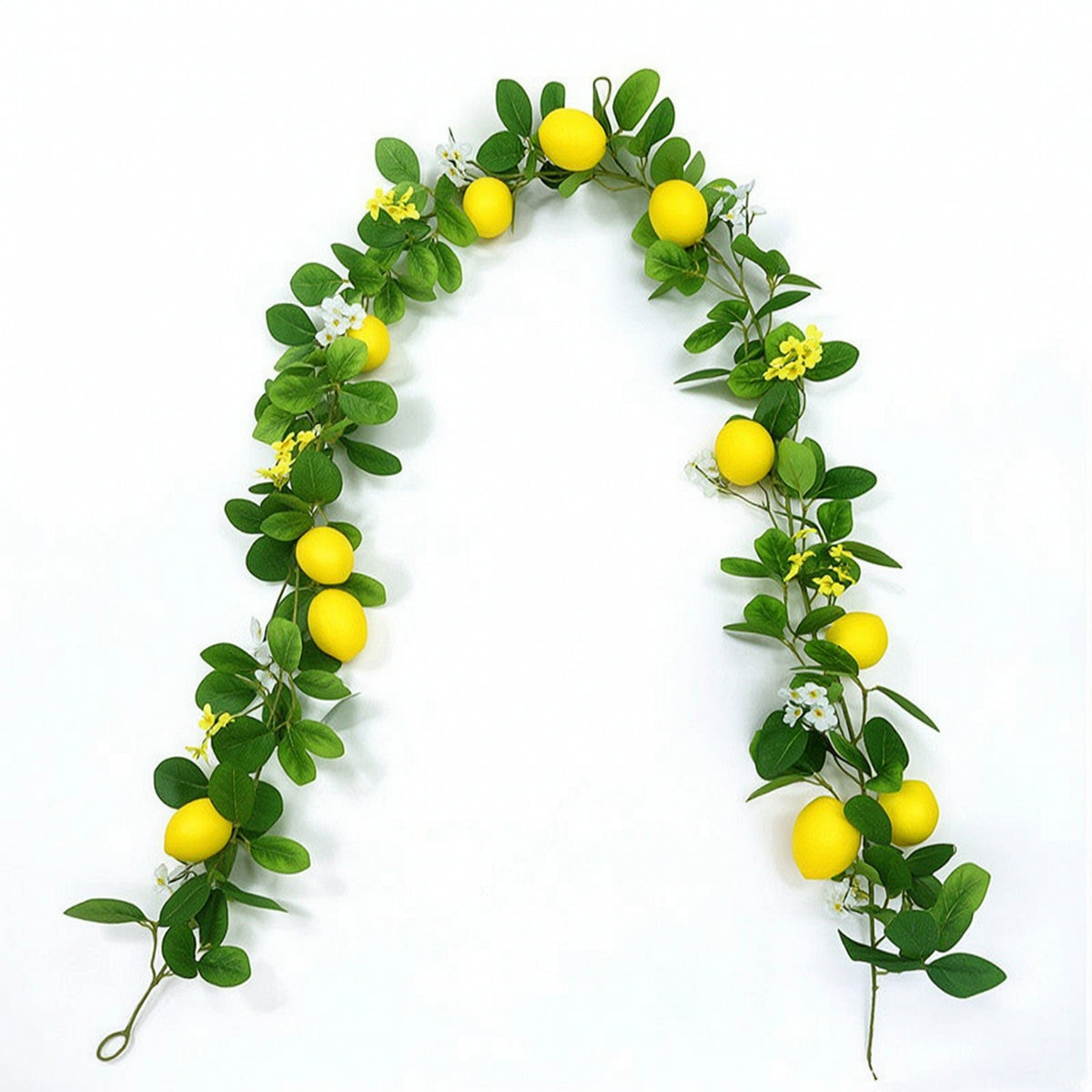 Artificial Lemon Vine with Spring Leaves and Water Grass Decor