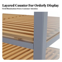 Bakery Display Cabinet Easy to Clean Pastry Display Case High Visibility Commercial Furniture for Cafe Owners, Shopkeepers, Dessert Shop, Supermarket