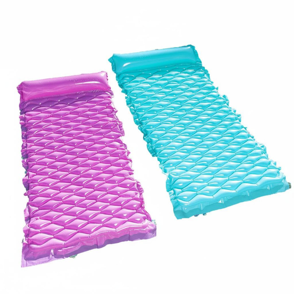 Lightweight Inflatable Water Mattress Portable Sunbathing Lounger Buoyant Lounger Fast Inflation & Deflation for Adults, Beach, Lake