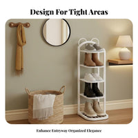 Space-Saving Vertical Shoe Rack Small Footprint Narrow Shoe Storage Unit Strong Load-Bearing Entryway Furniture Sturdy Construction for Apartment Dwellers, Homeowners, Families, Hallway, Bedroom, Living Room, Closet