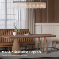 Rectangular Dining Table Rustic Minimalism design Double Workstation Vintage Look Indoor Furnishing for homeowners, telecommuting Workers, Living Room, Kitchen, Study