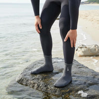 Puncture & Abrasion Protection High Top Surfing Socks Wear-Resistant Neoprene Dive Socks Long-Lasting Construction Quick-Dry for Divers, Surfers