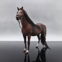 Horse Figurine with Bridle Realistic Horse Figurine Carved Bridle for Dioramas, Displays