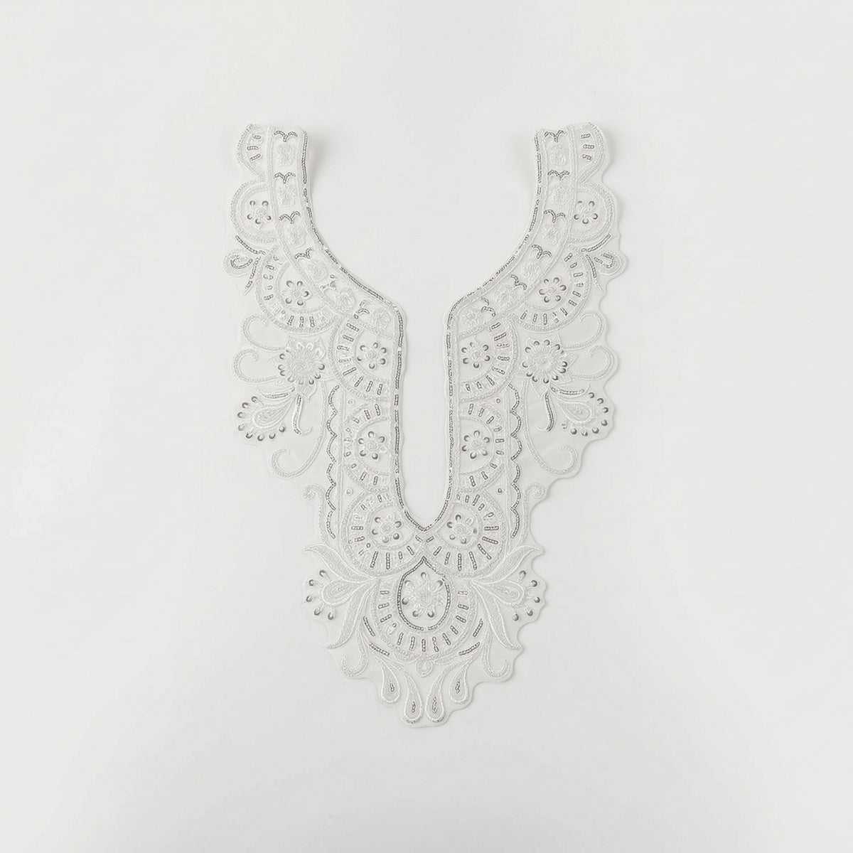 Embroidered False Collar Floral Detachable Collar Versatile Neck Accessory Formal for Brides