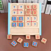 Sudoku Puzzle Game Set  Wood   Sudoku Board Paint Math Learning Toy for Preschoolers