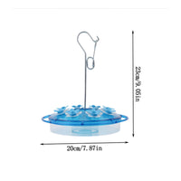 Leak-Resistant Hanging Bird Feeder Round Feeder with Ports Clear Translucent for Nature Lovers, Garden, Patio, Balcony