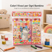 Cartoon Adventure Game Sticker Book for Kids, Educational Toy for Girls, Primary School Student Gift
