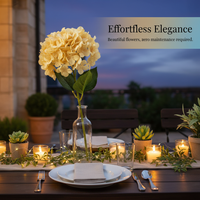 Artificial European Hydrangea Stem, 54 Petals, for Home, Hotel, and Event Decor