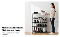 Modern Simple Design Foldable Shoe Rack Space-Saving Multi-Tier Shoe Shelf Installation-Assembly-No-Assembly Multi-Tier Storage Rack Large Capacity for Apartment Dwellers, Students, Homeowners, Small Areas, Dorm Room, Closet, Bedroom