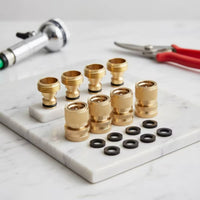 4 Pair Garden Hose Quick Connector Garden Hose Quick Connect Knurled for Lawn, Patio