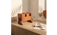 Wooden Cosmetic Storage Organizer Sturdy Wooden Vanity Organizer Makeup Storage Box for Dressing Table