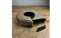 Stitched Edges Turbocharger Heat Guard Cover Snap Fasteners Woven Heat Guard Cover Circular Opening Turbocharger Blanket Wrap Coil Springs