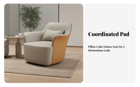 Rotate Barrel Chair Italian-Inspired Design Accent Armchair Modern Design Plush Cushioning for Homeowners, Reception Area