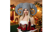 Sheep Protuberance Hat Felt-Like Sheep Protuberance Headpiece Structured Headpiece with Protrusions for Cosplayers, Cosplay