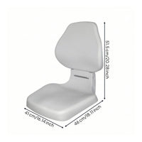 Folding Boat Seat with Backrest Sturdy Foldable Marine Seat with Cushion Portable Foldable Boat Chair for Fishermen
