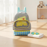 Water-Resistant Swim Backpack with Wet Pocket Transparent Swim Backpack Sturdy Beach Bag Roomy for Children, Children, Swimming Pool, Outdoor Play