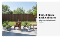 Multi-Tier Design Wooden Flower Cart Carbonized Finish Plant Stand Rustic design Garden Decor Resistant for Home Decorators, Event Planners, Patio, Balcony, Front Porch, Entryway