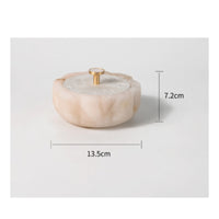 Marble Storage Box with Lid Elegant Marble Decorative Box with Lid Compact for Tabletop
