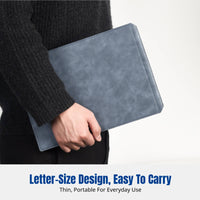 Letter-Size Magnetic Whiteboard, Erasable Handwriting Note Board, Multi-Functional Task Organizer, PU Leather, Portable, Random