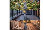Dog Statue with Solar Light -Look Garden Statue with Solar Lantern Energy-Efficient Dog Figurine