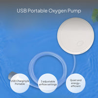USB Rechargeable Silent Oxygen Pump for Aquarium and Fishing