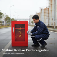 Weather Resistant Fire Equipment Storage Station Sturdy and Long-Lasting Construction Site Fire Station Large Capacity Outdoor Emergency Action Cabinet Stable Base for Safety Managers, Warehouse Personnel, Factories, Warehouses, Parking Garages