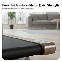 Space Saving Foldable Treadmill Quiet Operation Compact Home Treadmill Shock Absorption Foldable Walking Pad LED Display for Apartment, Office, Under Desk