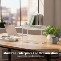 Multi-Compartment Desk Organizer Space-Saving desktop storage rack and complimentary Standing
