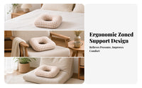 Checkered Donut Seat Cushion Washable Cover Donut Cushion Padded Soft