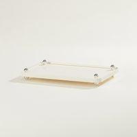 Glossy Vanity Tray Rectangular Valet Tray Compact Tabletop Organizer Slim for Entryway, Dresser, Countertop