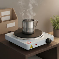 Adjustable Temperature Portable Electric Hot Plate All Cookware Compatible Single Burner Hot Plate Easy Clean Single Burner Electric Cooktop Heats Up Quickly & Evenly for Travelers, Students, Laboratory, Travel, Camping, Dorm Room