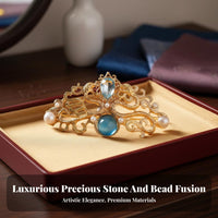 Chinese Traditional Hair Accessory Elegant Design Chinese Hair Crown Vintage Hairpiece Intricate Detailing Vintage Bridal