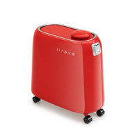 Slim Trash Can with Press Lid Wheeled Trash Bin with Wheels Waste Basket Space-Saving for Bathroom, Toilet
