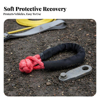 High Strength Soft Shackle robust Duty Vehicle Recovery Kit Wear withstandant non-paved-highway Gear guard Sleeve for non-paved-Road Vehicle operators, non-paved-Road Vehicle Owners, towing deviceing, Emergency Situations, track Riding