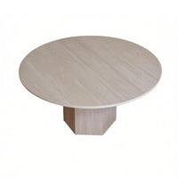 Round Pedestal Table Sintered Stdistinct Top Pedestal Coffee Table French-inspired& Easy to Clean for Families with Children
