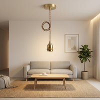 Ceiling Light and Pendant Light Fitting with Switch, Brass Ceiling Pendant Light Fitting, Dining Room Lights Ceiling Hanging Lights, 220V E27