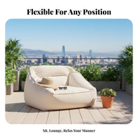 With Backrest Single Person Floor Sofa Comfortable Bean Bag Chair Relaxing Indoor Furniture No Assembly Required for Adults, Students, Gamers, Bedroom, Dorm Room, Reading Nook, Apartment