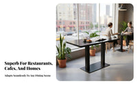 Takeaway Restaurant Table Thickened Tabletop Rectangular Dining Table Sturdy Construction Commercial Furniture for Cafe Owners, Dessert Shop, Eatery