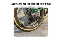 Folding Bike Derailleur Kit Aluminum Alloy External Rear Derailleur Set Cycle Drivetrain Modification Kit Multi-Speed