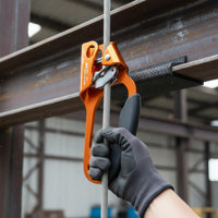 High Strength Hand Ascender Wear Resistant Rope Ascender Clamp Ergonomic Grip Climbing Rope Grab Simple Operation for Climbers, Rescuers, Arborists, Mountaineering, Caving