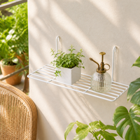 Wire Net, Wall-mounted, Mesh Panel, DIY Storage, White, 50cm x 60cm, Iron-made, 5x5cm Mesh